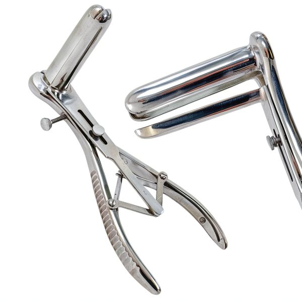 Stainless Steel Mathieu Speculum 8in, Autoclave Safe, 3-Pronged-0